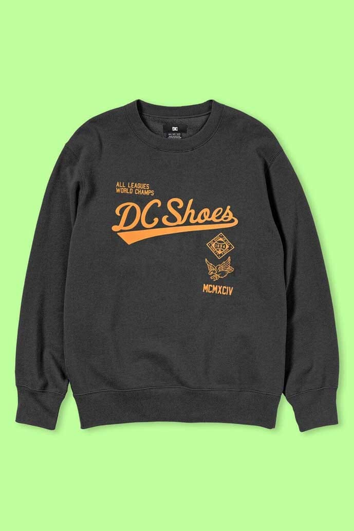 DC Men's All Leagues World Champs Printed Crew Neck Fleece Sweat Shirt