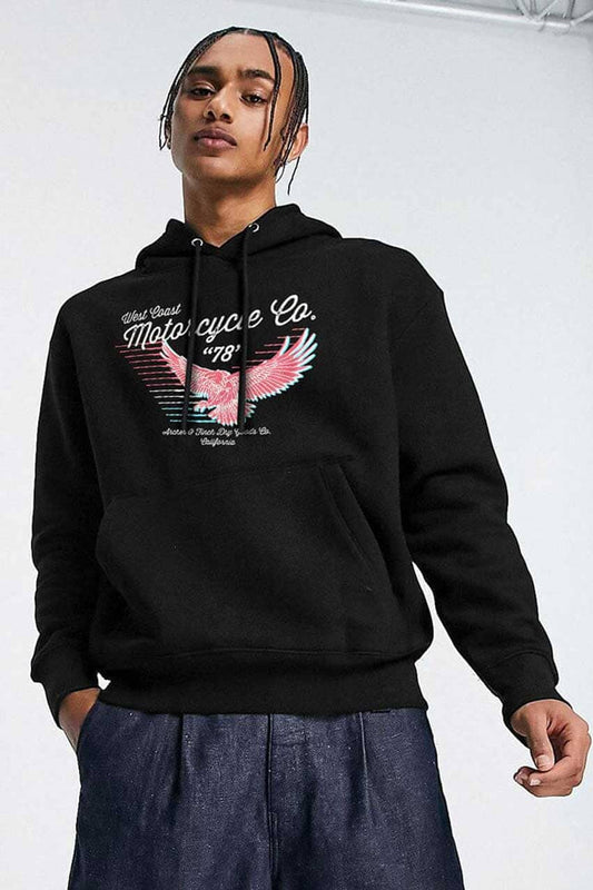 Archer & Finch Men's West Coast Printed Fleece Pullover Hoodie