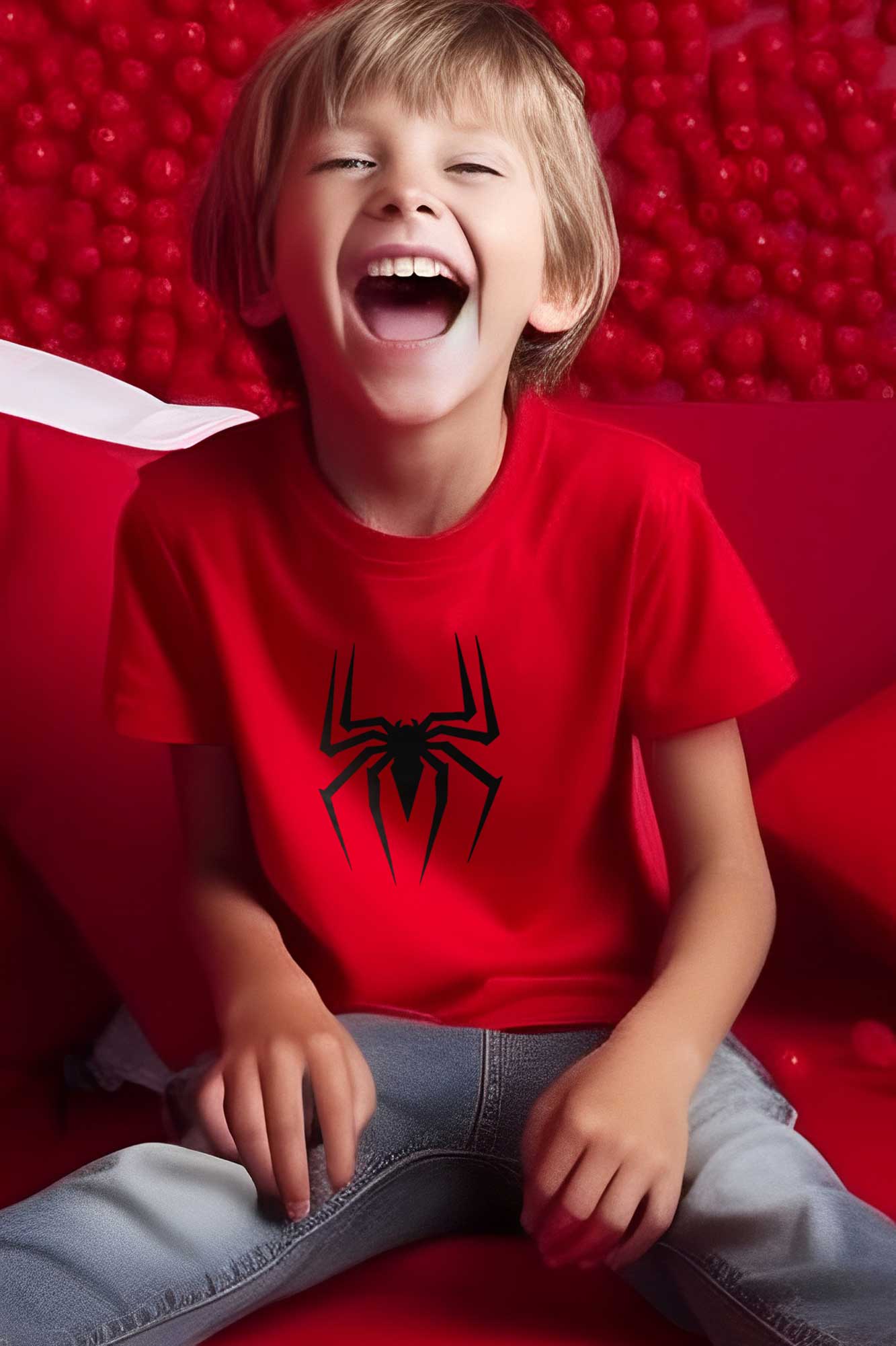 Polo Repbulica Boy's Spider Printed Tee Shirt Boy's Tee Shirt Polo Republica Red 3-4 Years 