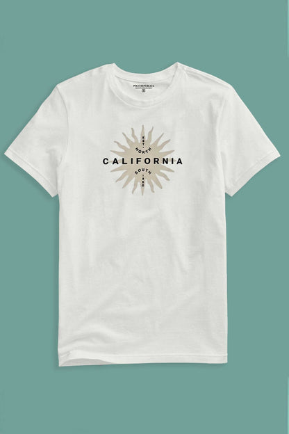 Polo Republica Men's East North California Printed Crew Neck Tee Shirt Men's Tee Shirt Polo Republica 