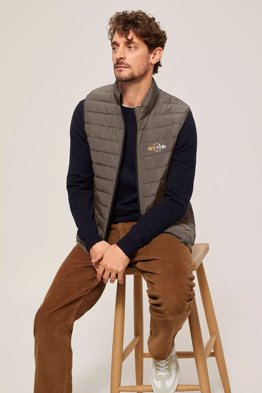 Burnt Soul Men's MH Embroidered Body Warmer Puffer Gilet Men's Gilet IBT 