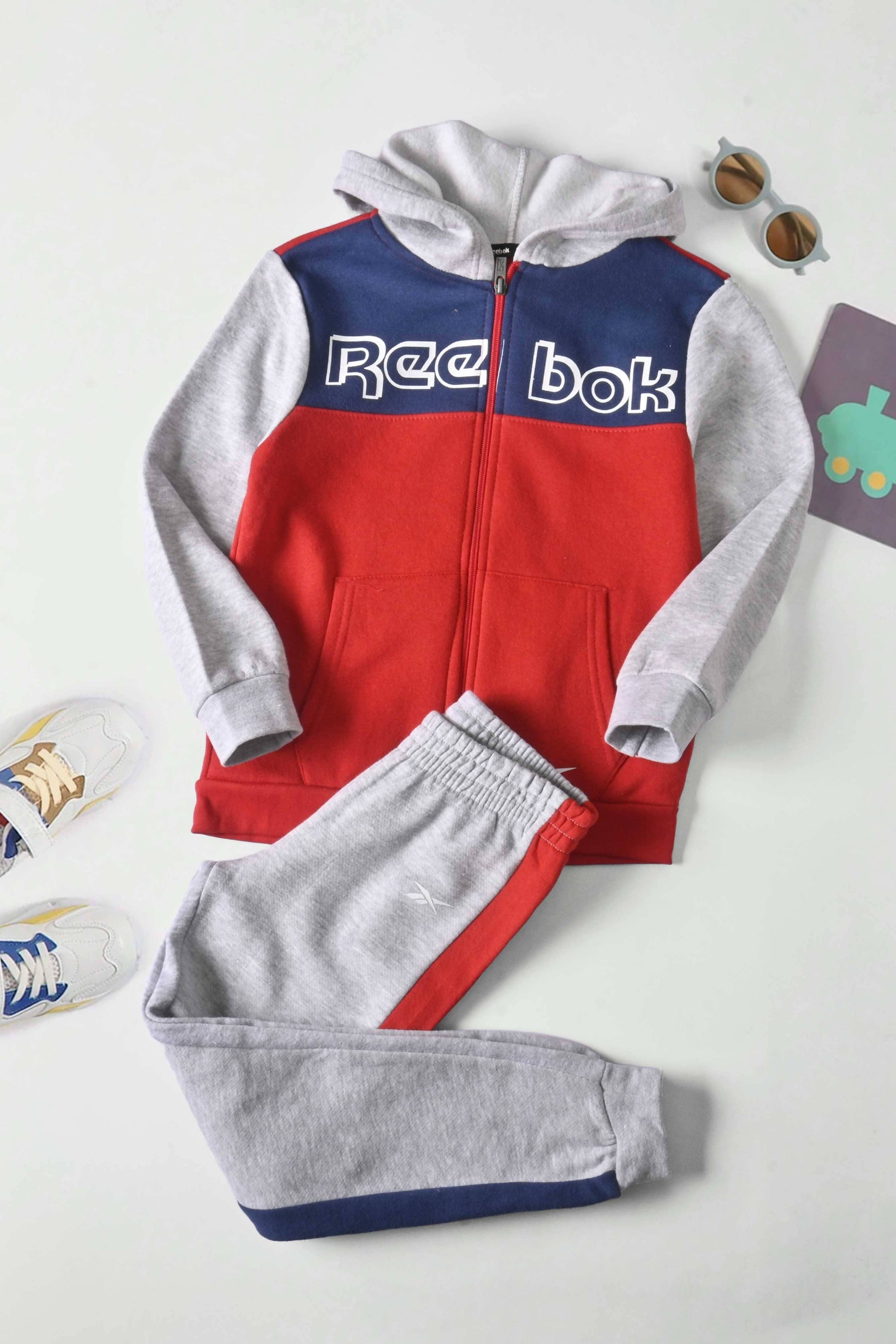 Reebok Kid's Fleece Zipper Hooded Sweat Suit Shirt and Pajama
