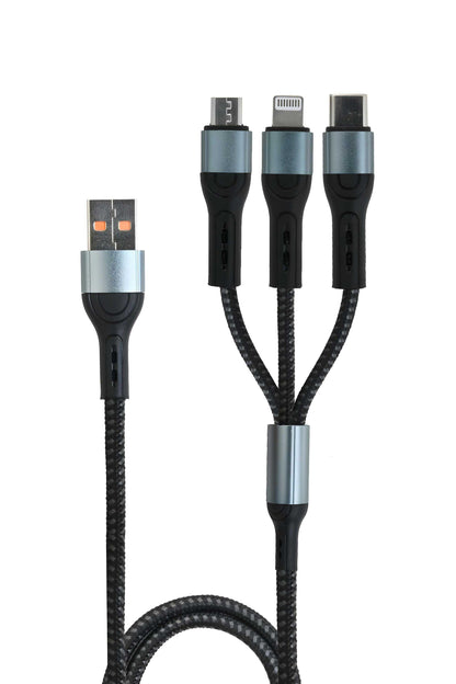 3 in 1 Universal Multi Function Fast USB Charging Cable Mobile Accessories CPUS 