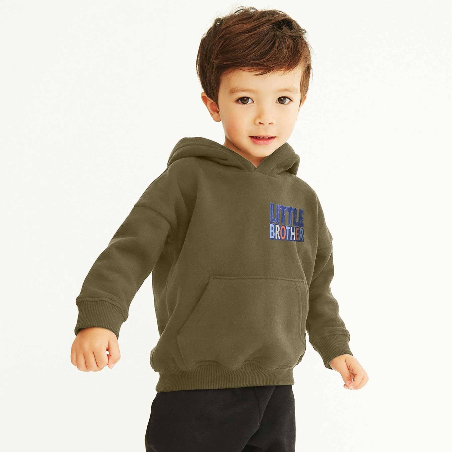 Rabbit Skins Boy's Little Brother Printed Pullover Hoodie Boy's Pullover Hoodie SNR Olive XS (8-9 Years) 