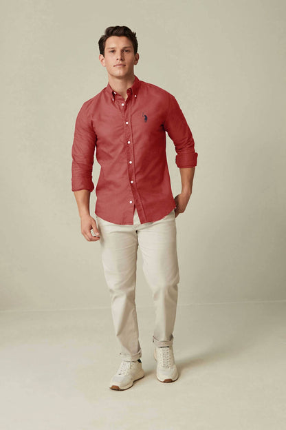 Polo Republica Men's Signature Pony Embroidered Solid Casual Shirt Men's Casual Shirt Polo Republica 