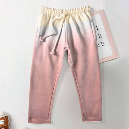 Max 21 Kid's Tie And Dye Style Santos Fleece Trousers Boy's Trousers SZK White & Lilac 3-4 Years 