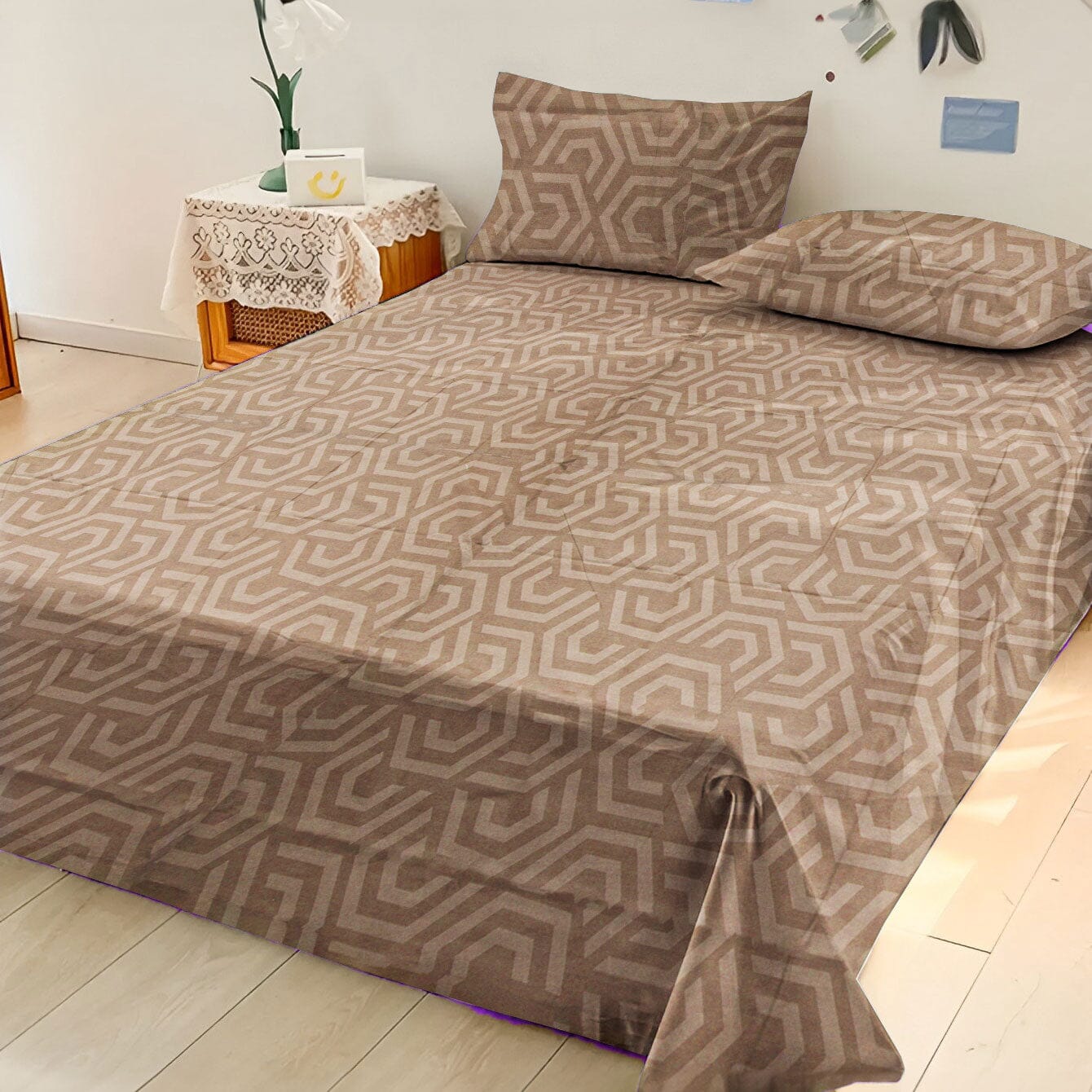 Polo Republica Silkeborg Premium Collection 3 Piece Double Bed Sheet Bed Sheet Fiza 