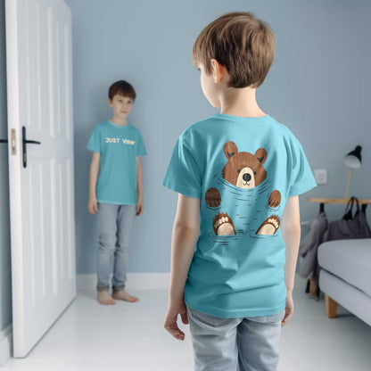 Polo Republica Boy's Just Vibin Printed Tee Shirt Boy's Tee Shirt Polo Republica Sky 3-4 Years 