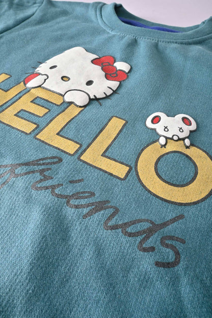 Minoti Kid's Hello Kitty Fleece Sweat Shirt Kid's Sweat Shirt ZBC 