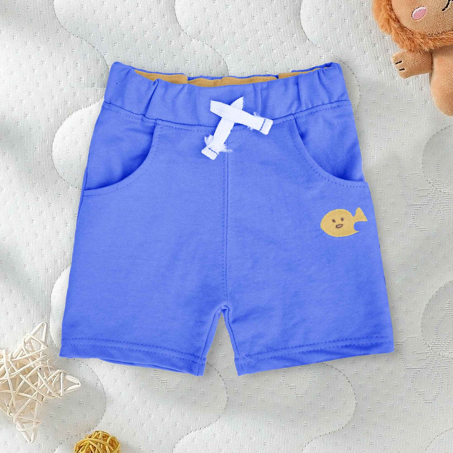 Little Junior Kid's Fish Embroidered Terry Shorts