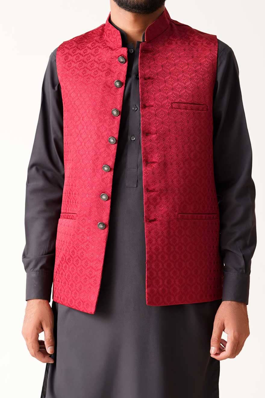T2 Club Men's Textured Waistcoat