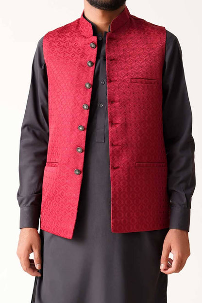 T2 Club Men's Textured Waistcoat