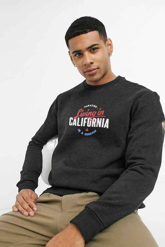 Richman Men's California Printed Fleece Sweat Shirt