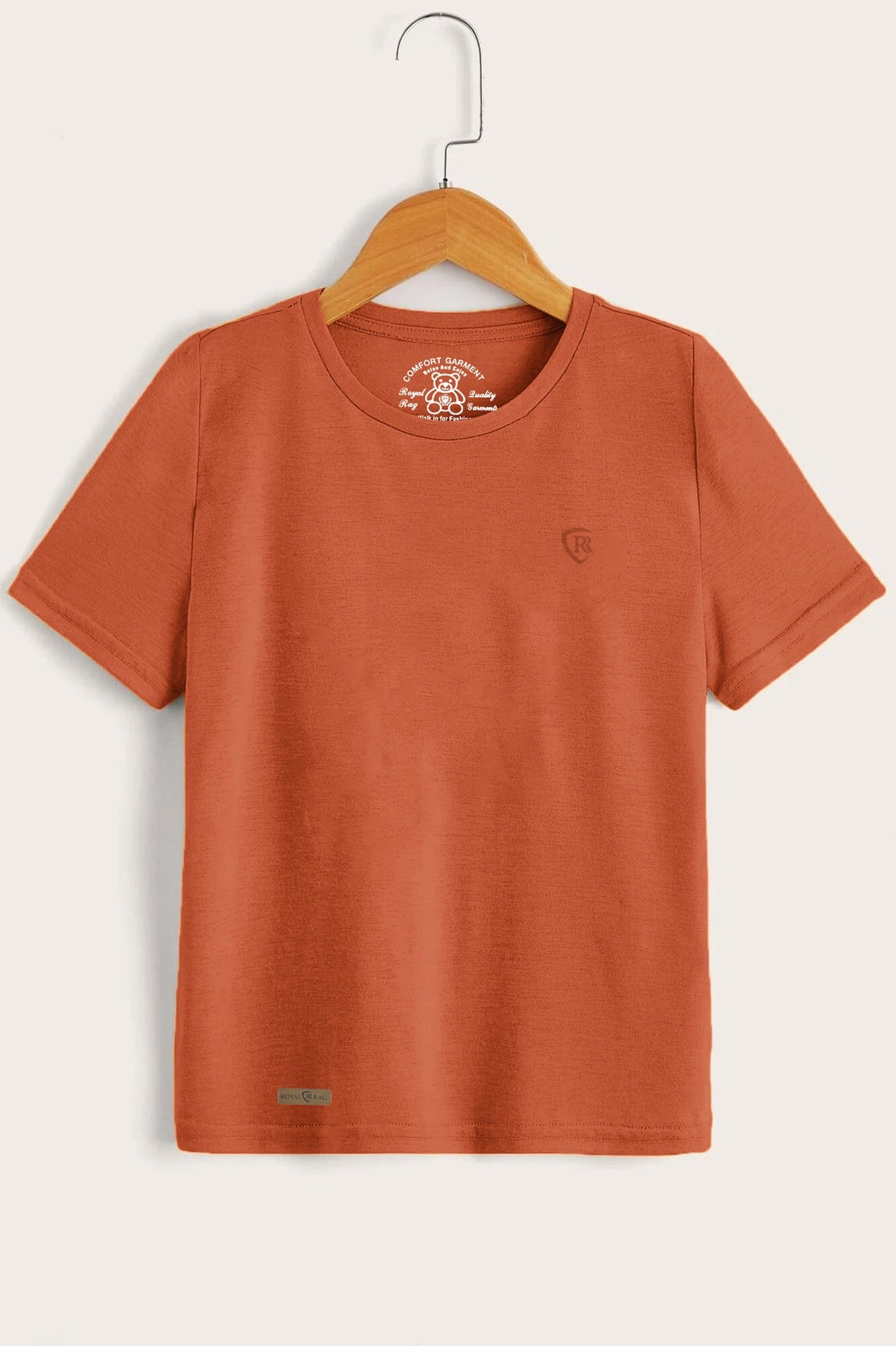 RR Kid's Logo Printed Short Sleeve Tee Shirt Boy's Tee Shirt Usman Traders Brick 2-3 Years 