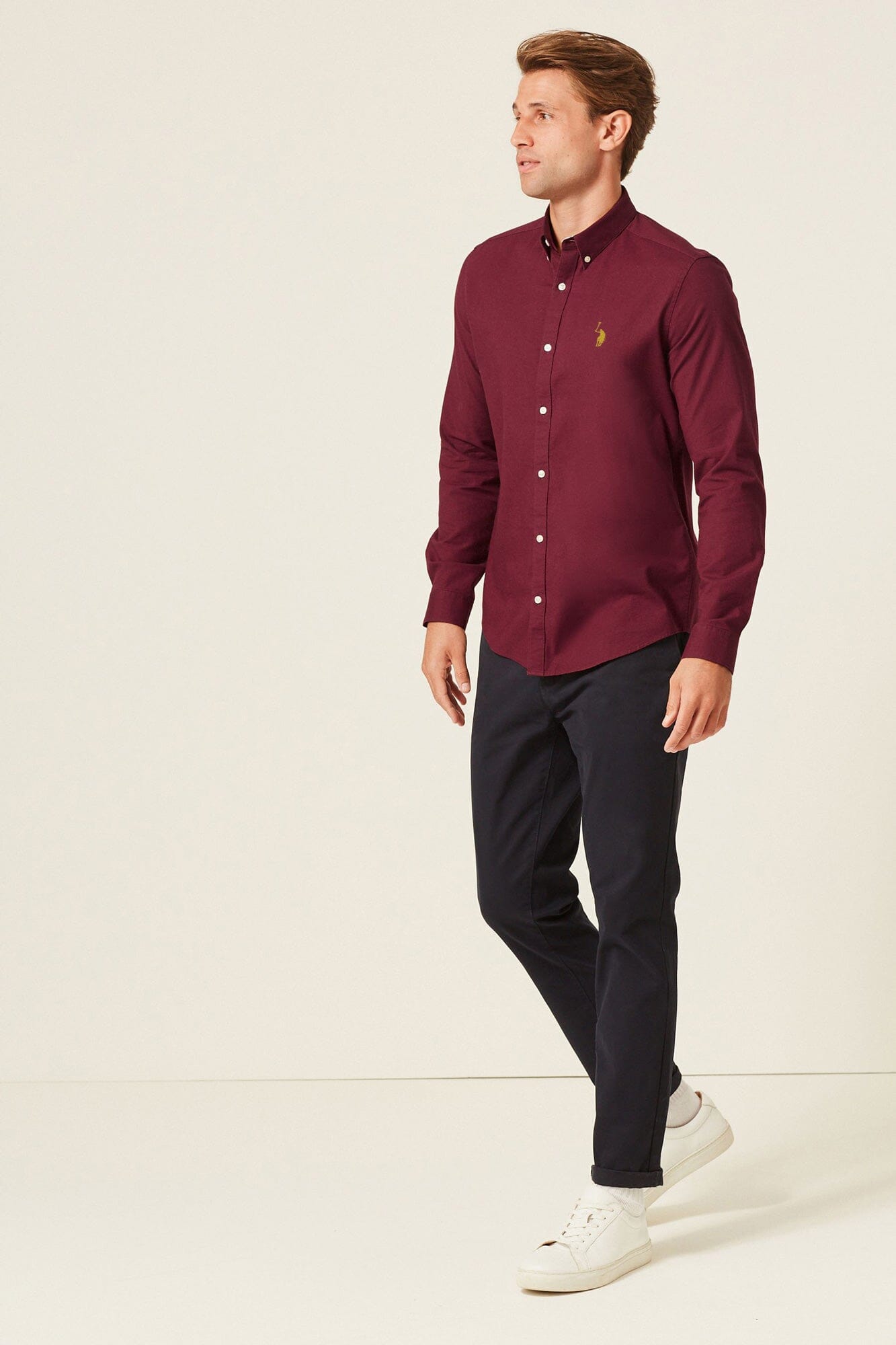 Polo Republica Men's Signature Pony Embroidered Solid Casual Shirt Men's Casual Shirt Polo Republica 