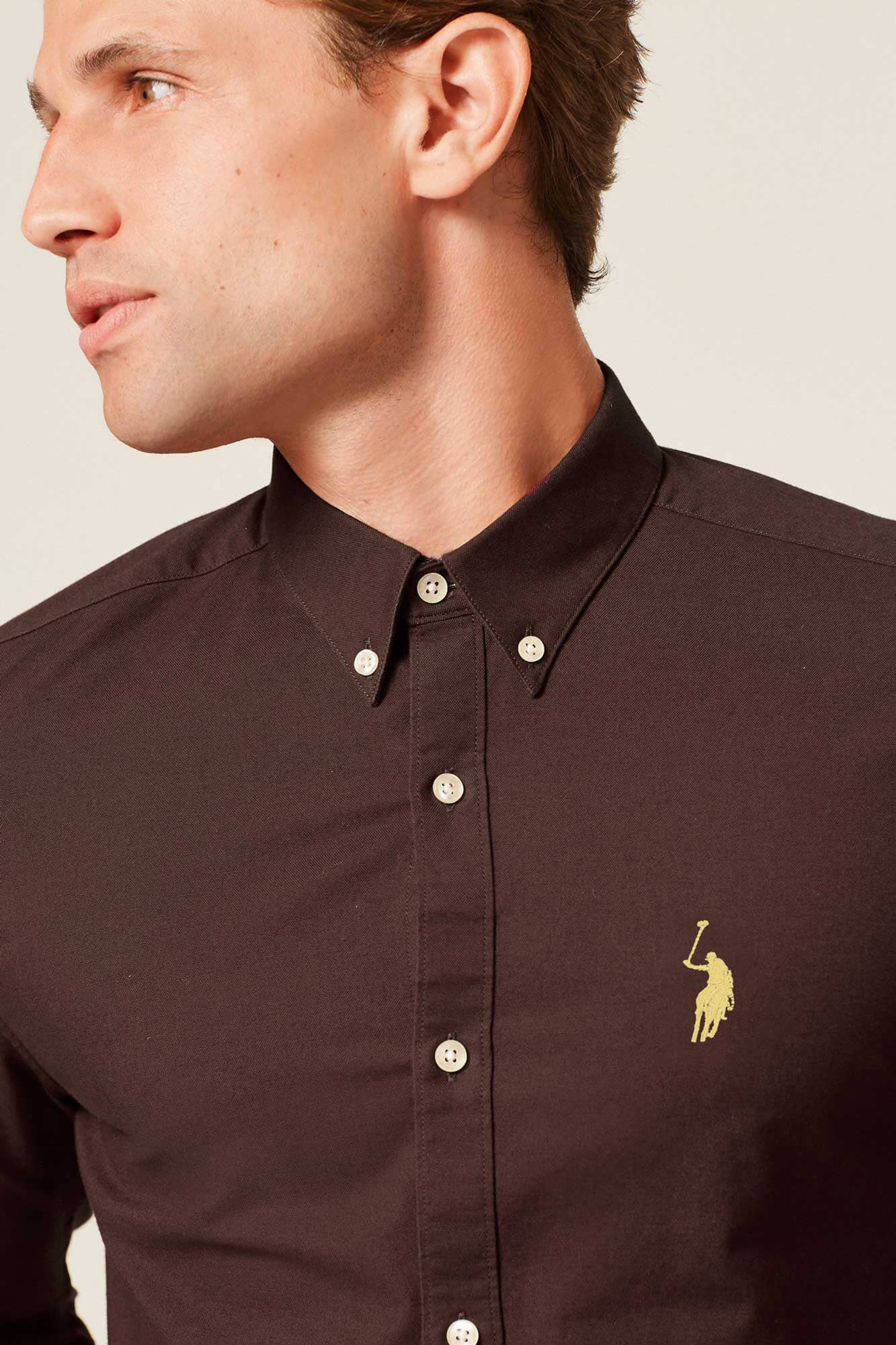 Polo Republica Men's Signature Pony Embroidered Solid Casual Shirt Men's Casual Shirt Polo Republica 