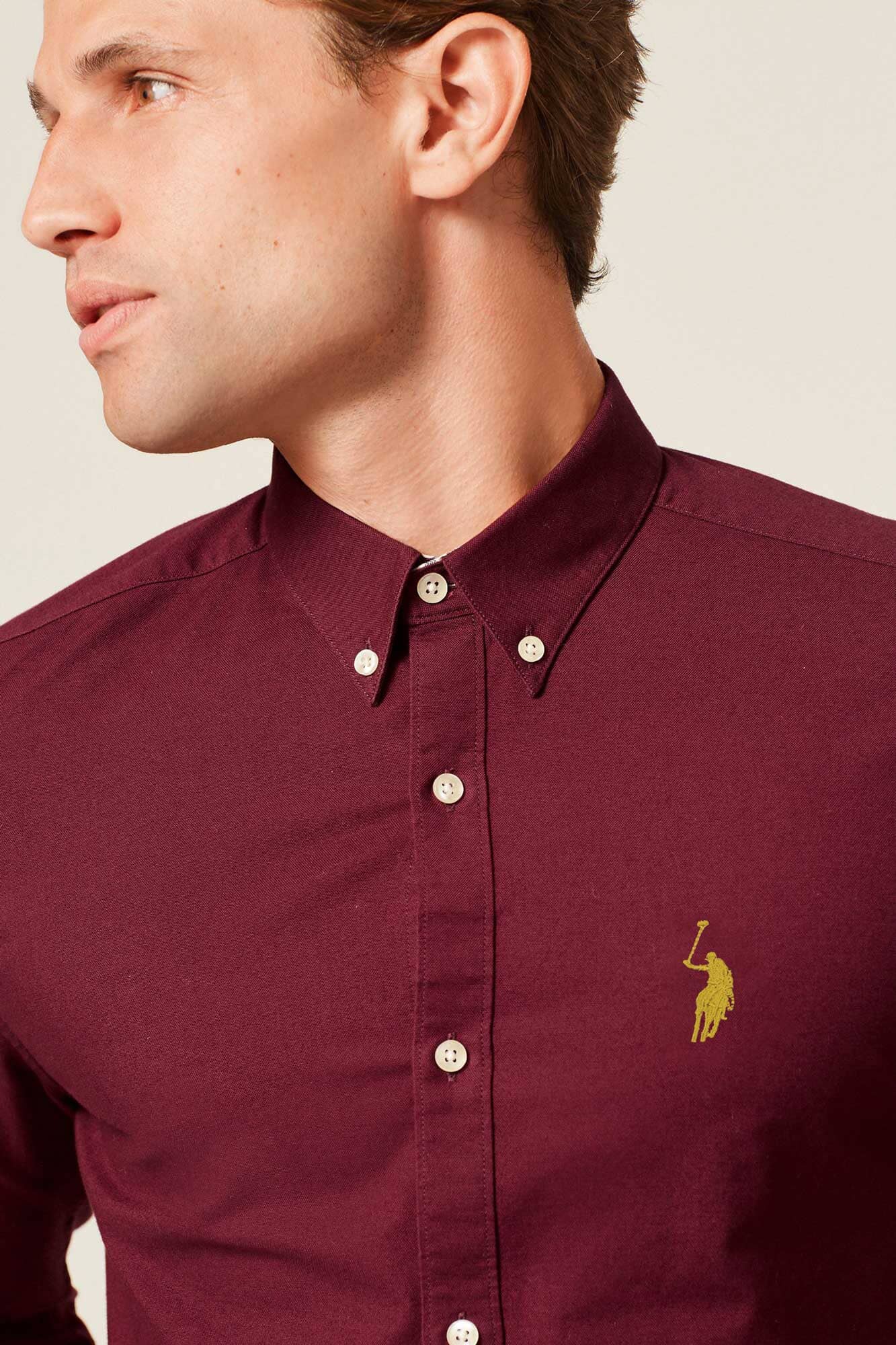 Polo Republica Men's Signature Pony Embroidered Solid Casual Shirt Men's Casual Shirt Polo Republica 