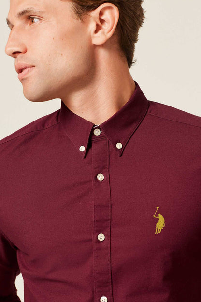 Polo Republica Men's Signature Pony Embroidered Solid Casual Shirt Men's Casual Shirt Polo Republica 