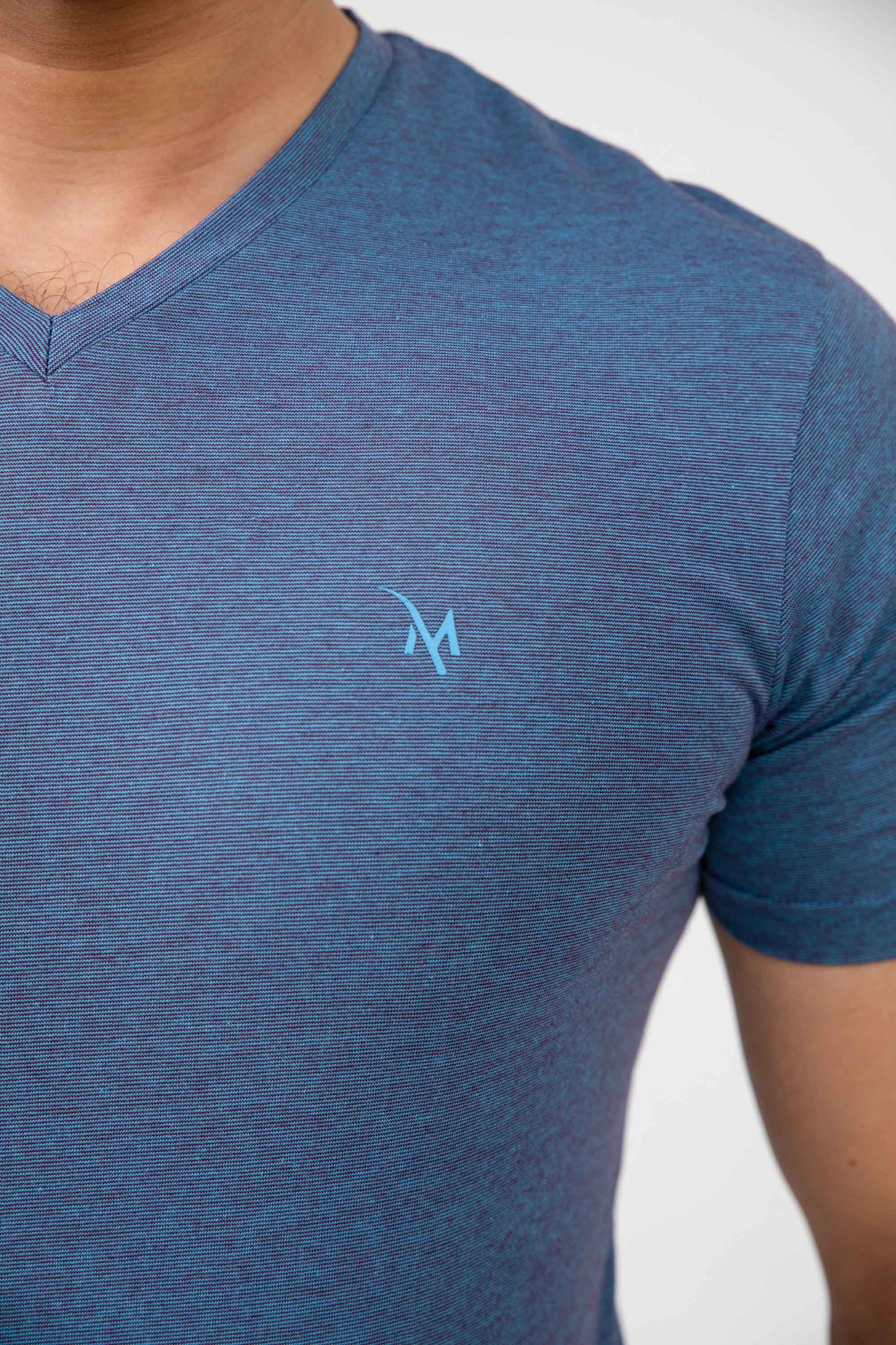 Madamadam Men's M Logo Embellished V Neck Tee Shirt Men's Tee Shirt MADAMADAM 
