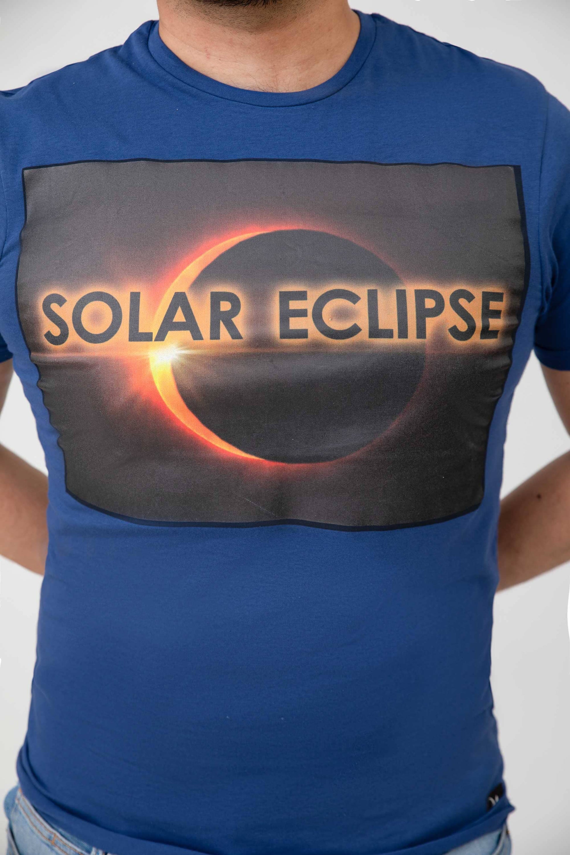 Madamadam Men's Solar Eclipse Printed Crew Neck Tee Shirt Men's Tee Shirt MADAMADAM 