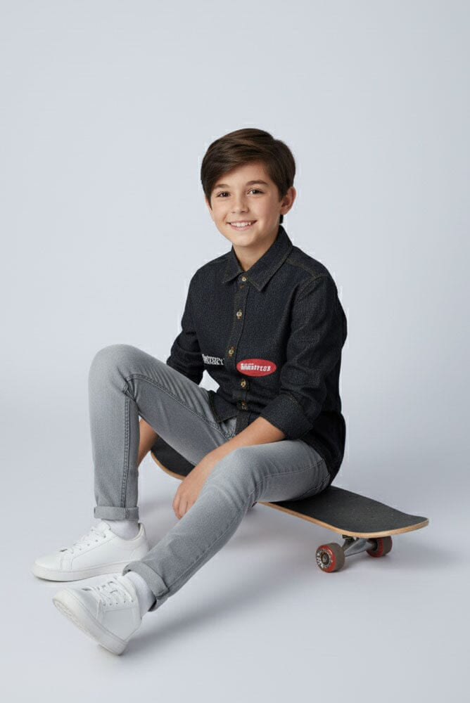 Styles Republic Boy's Pride Denim Casual Shirt