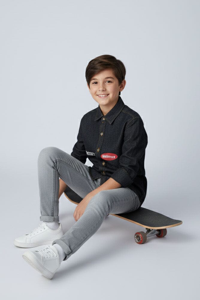 Styles Republic Boy's Pride Denim Casual Shirt