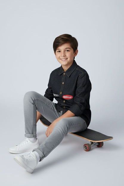 Styles Republic Boy's Pride Denim Casual Shirt