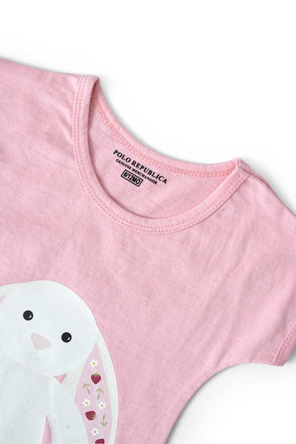 Polo Republica Girl's Strawberry Bunny Romper