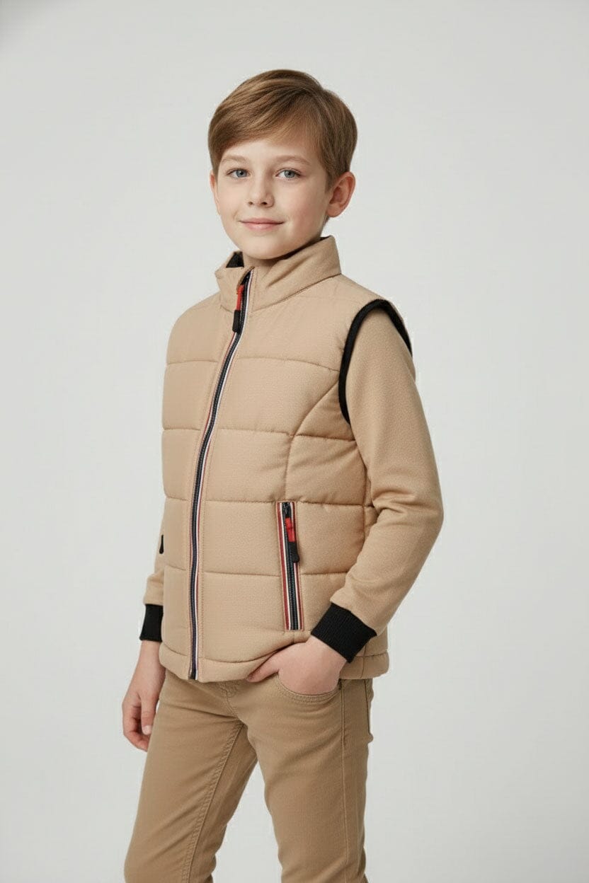 Boy's Twill Padded Gilet