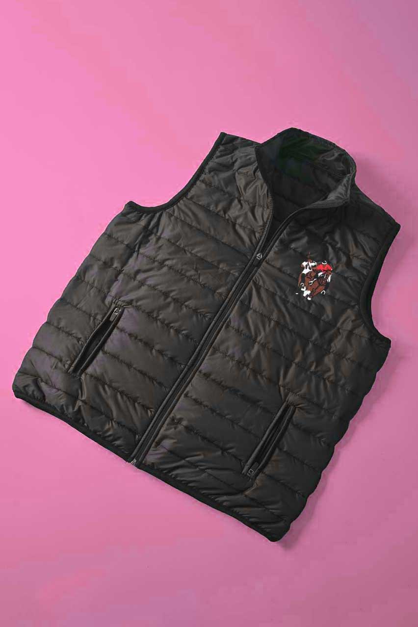 Men's Double Pony Embroidered Body Warmer Puffer Gilet