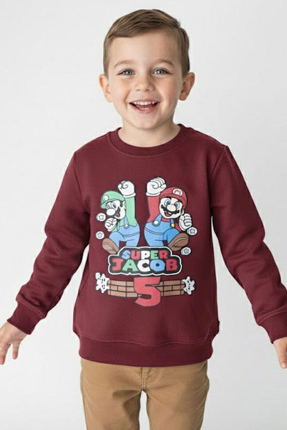 Minoti Boy's Mario Fleece Sweatshirt