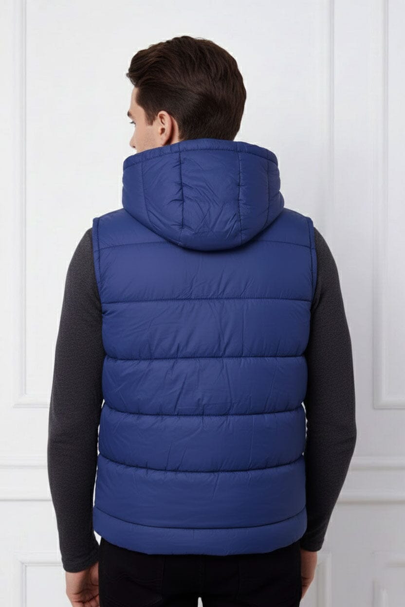 Men's Anchor Detachable Hood Puffer Gilet