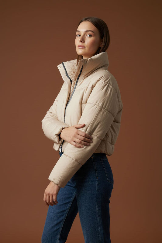 PLT Women's Cropped Puffer Jacket