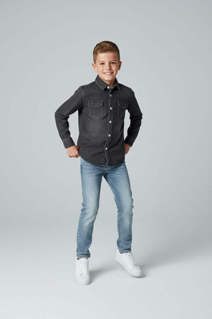 Styles Republic Boy's Basic Denim Casual Shirt
