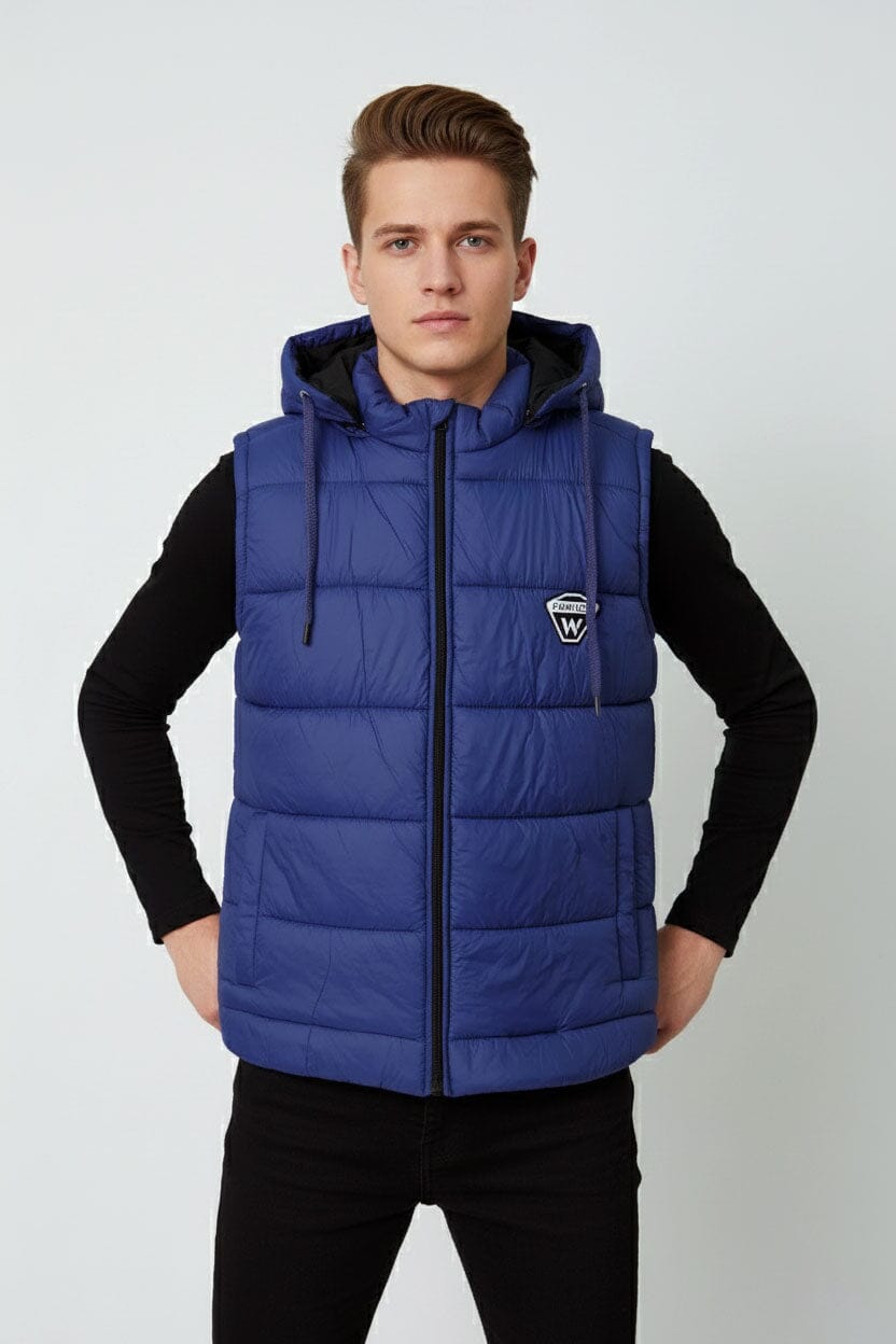 Men's Fashion Detachable Hood Puffer Gilet