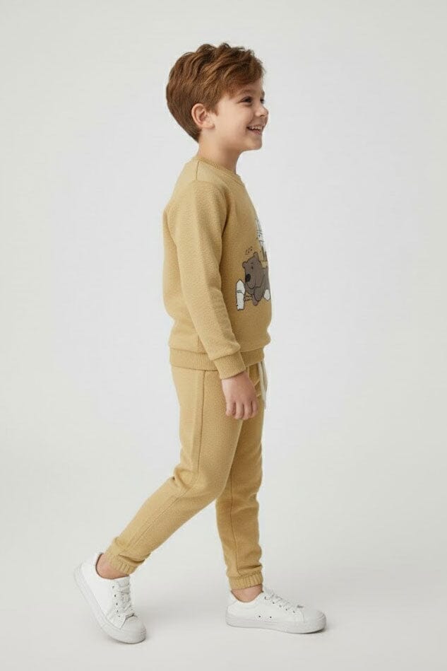 Tiny Teens Boy's Bear Printed Minor Fault Twin Set