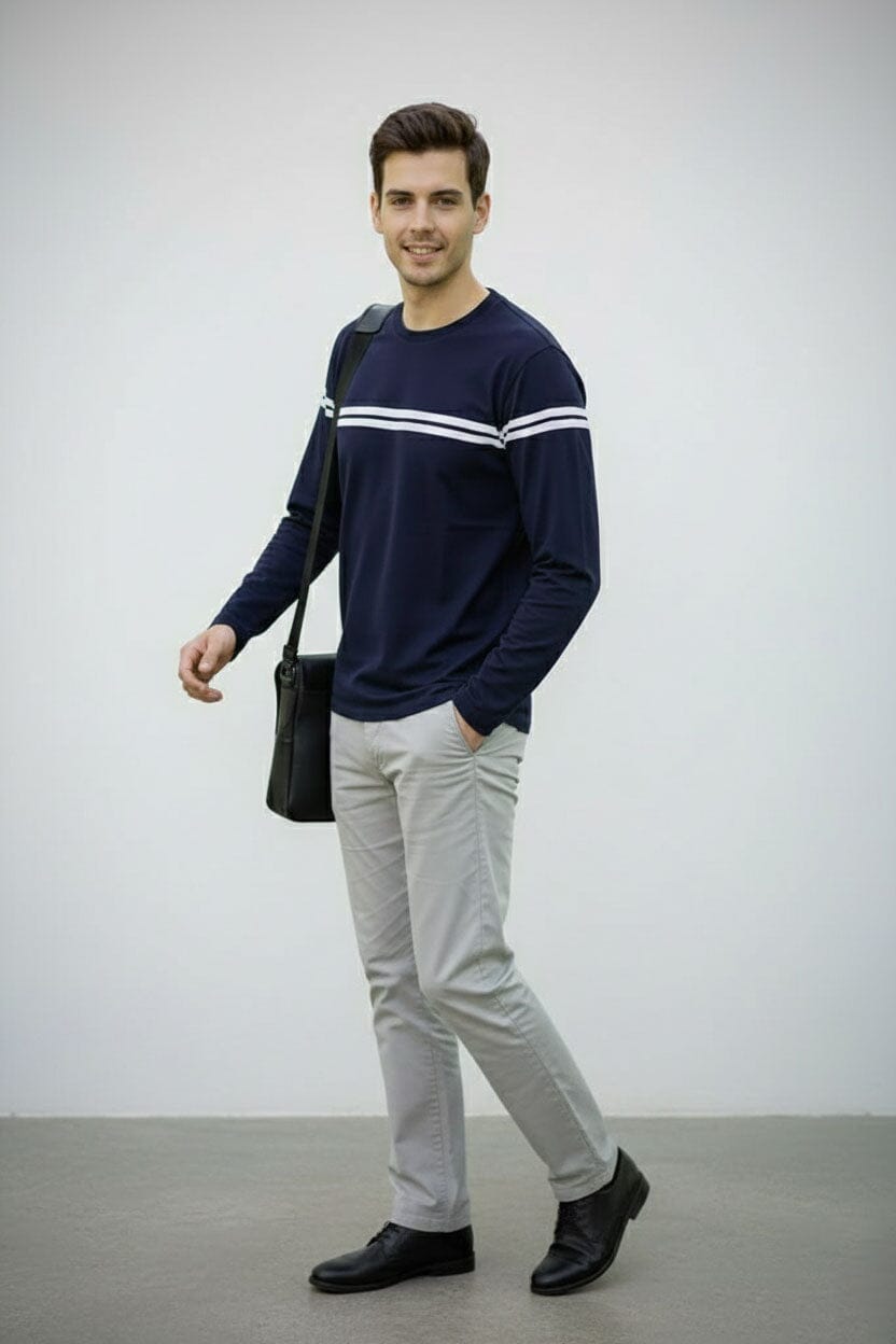 Men's Horizontal Striped Tee Shirt