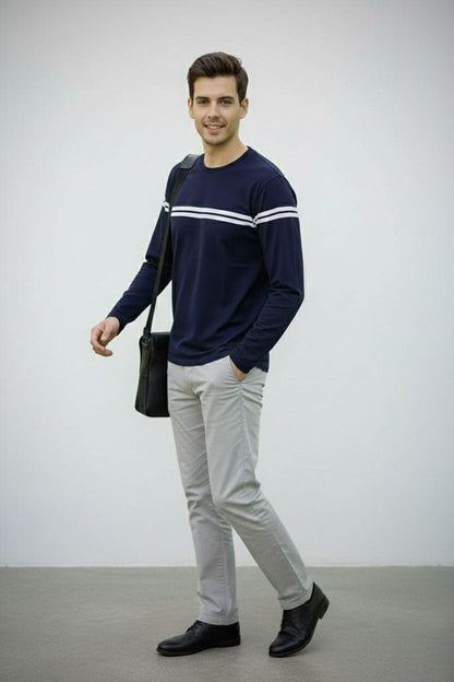 Men's Horizontal Striped Tee Shirt