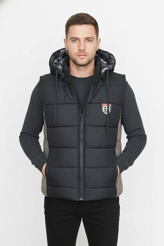 Men's Houndstooth Lightweight Puffer Gilet