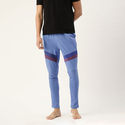 MAX 21 Men's Contrast Design Loungewear Comfortable Trousers Men's Trousers SZK Sky M 