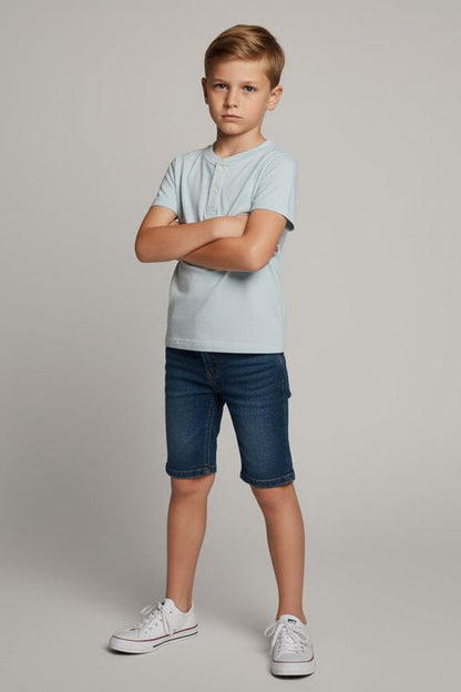 Styles Republic Boy's Basic Henley Tee Shirt