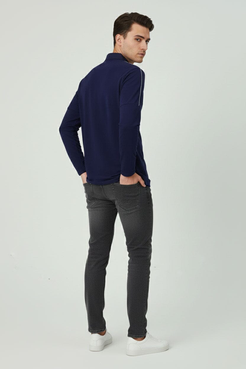 Men's Shoulder Piping Polo Shirt