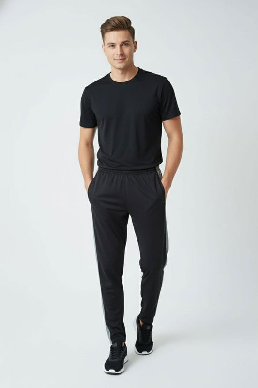 Men's Contrast Side Panel Activewear Trousers