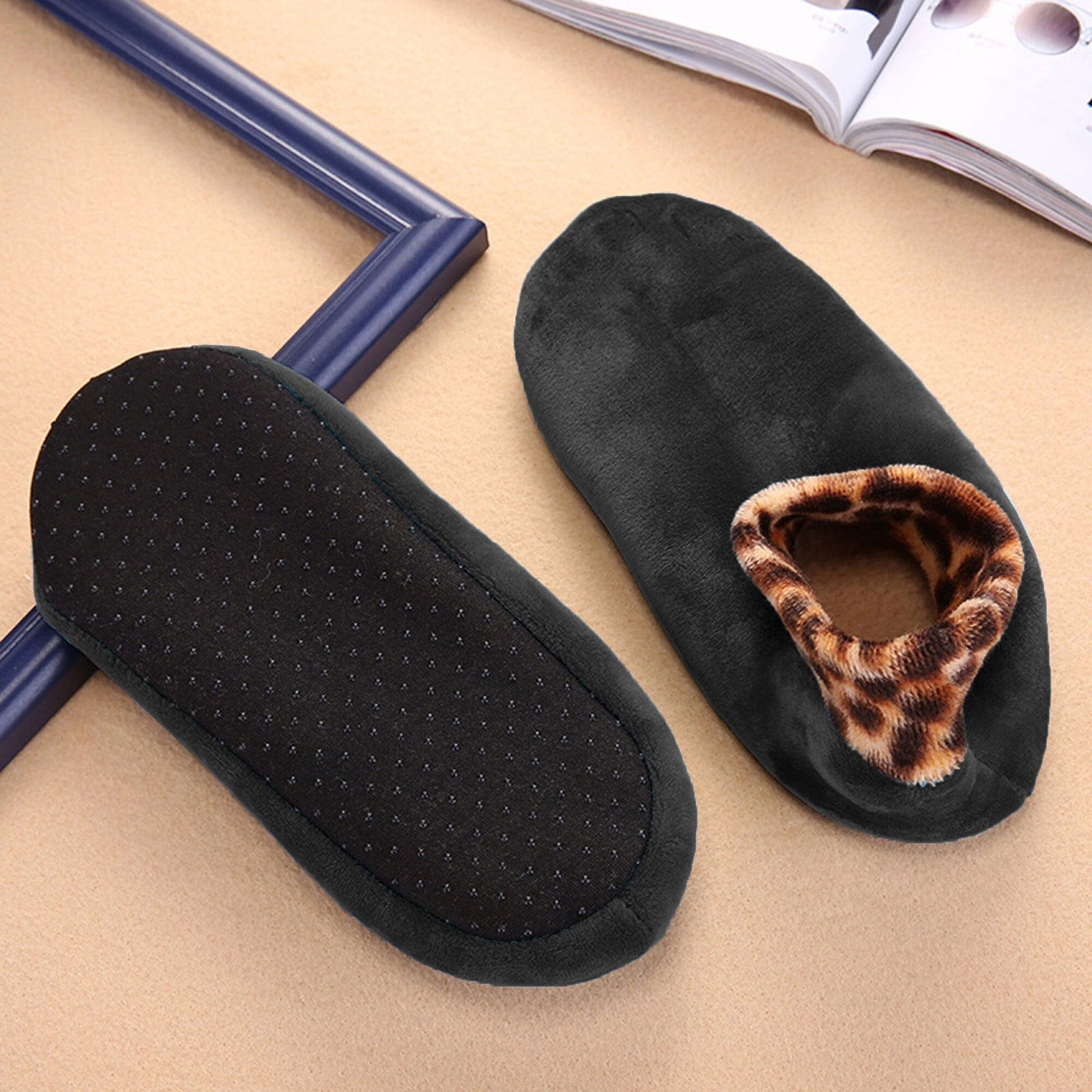 Raifun Women's Cushioned Anklet Velvet Socks Socks SRL Black EUR 35-40 