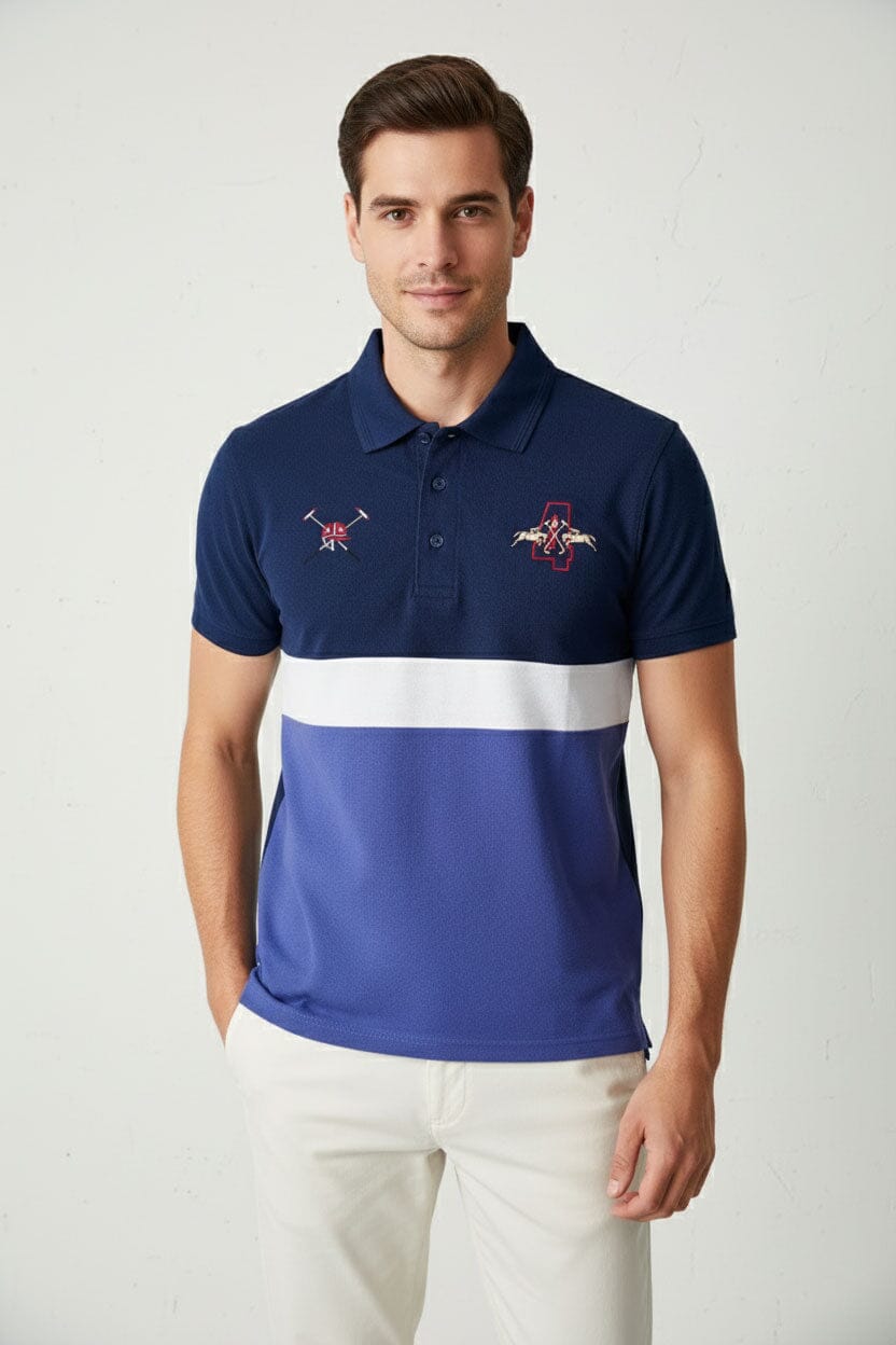 Polo Republica Men's Contrast Mallets Polo Shirt