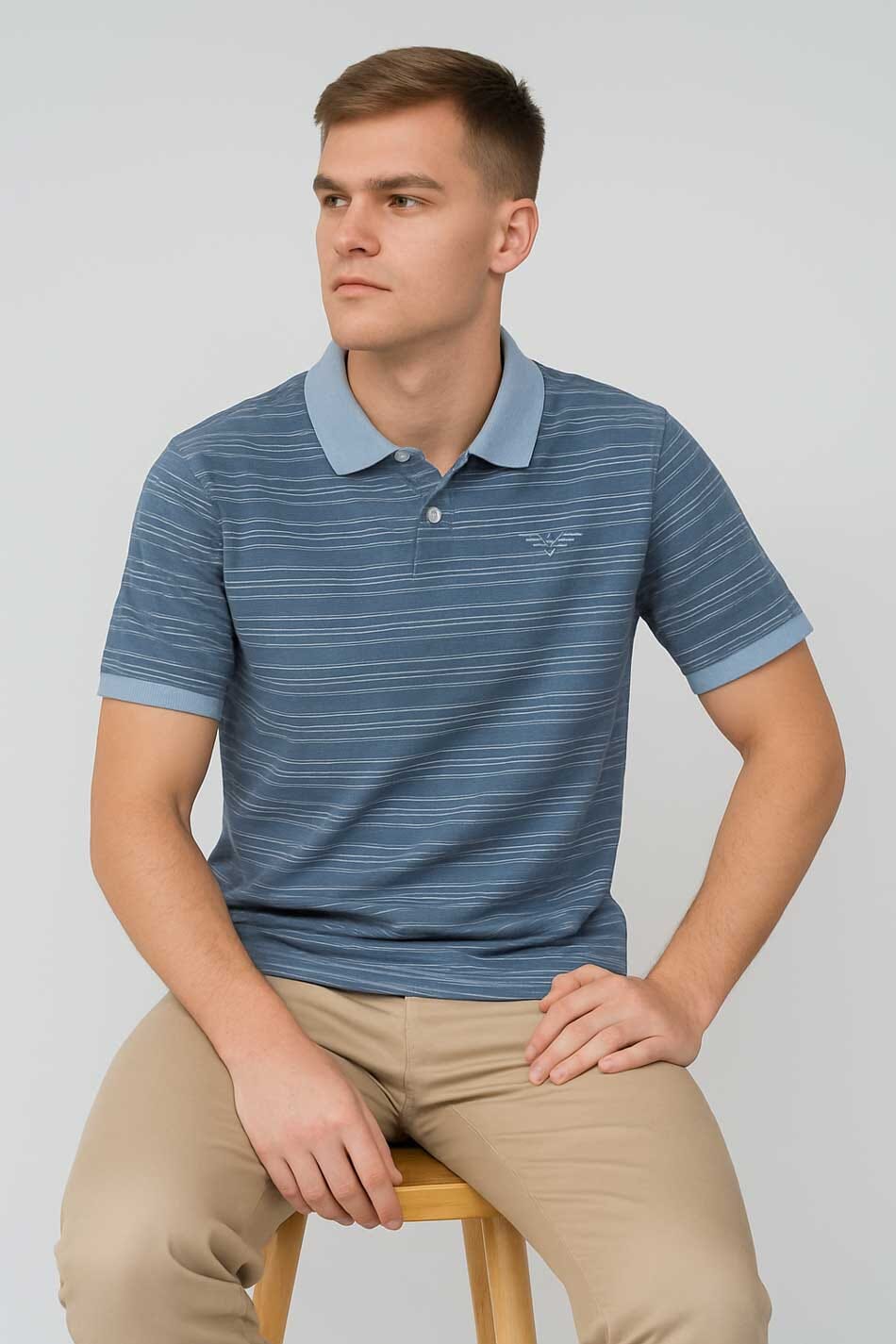 Eternity Premium Men's Microdot Striped Polo Shirt