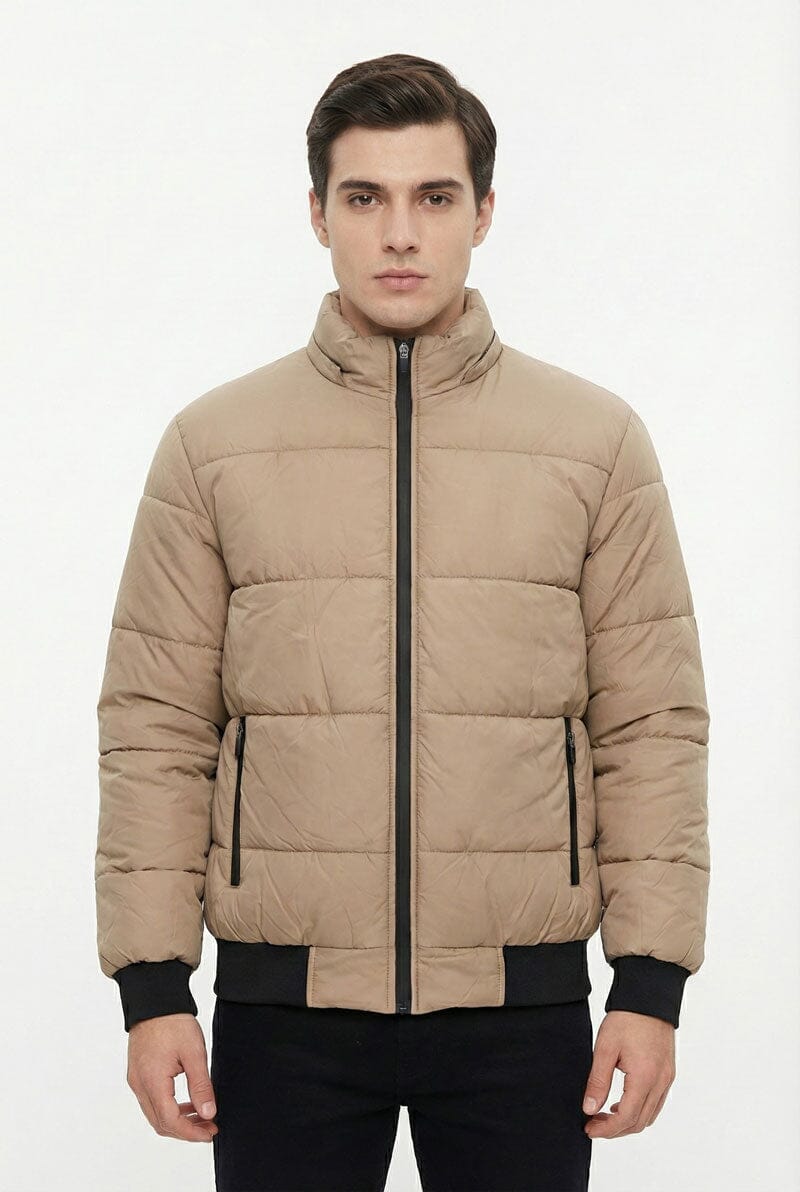 Men's Detachable Hood Puffer Jacket