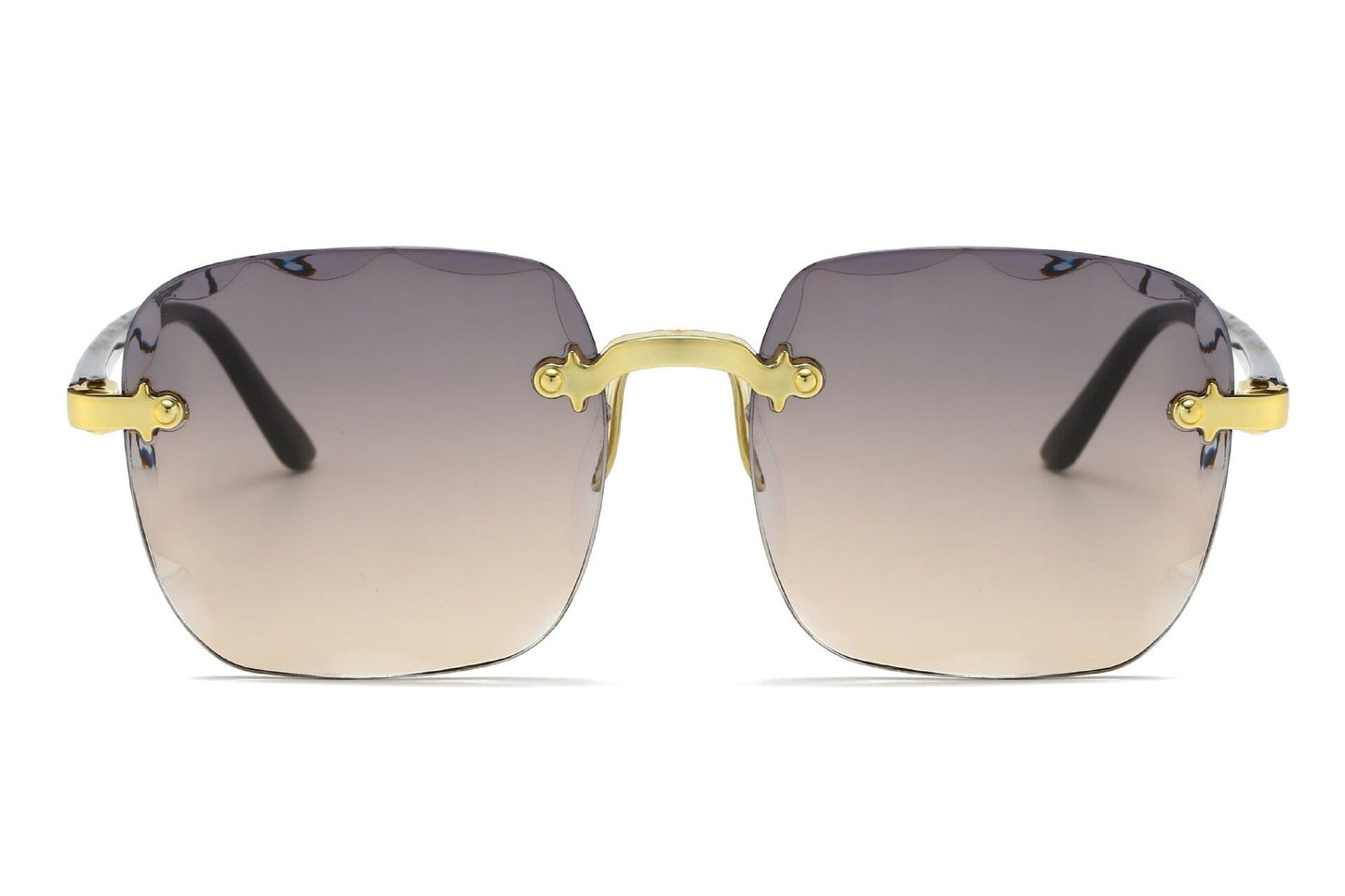 American Women's Rimless Square Sunglasses