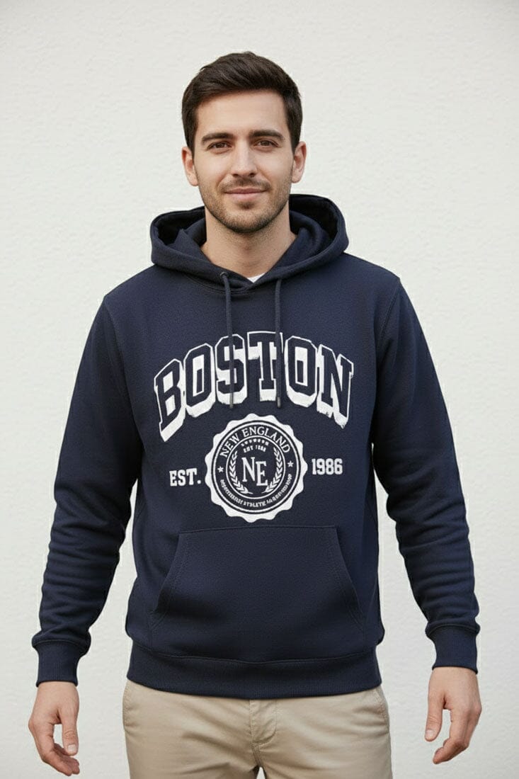 Terranova Men's Boston Terry Pullover Hoodie