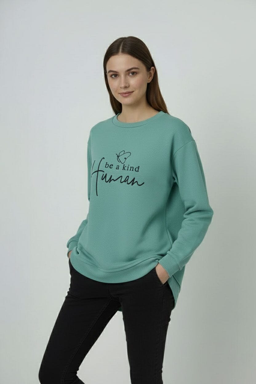 L.A.T Women's Human High Low Hem Minor Fault Sweatshirt